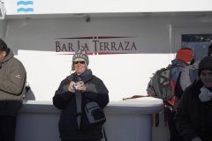 24-Marjolijn on the touristboot to the glaciers